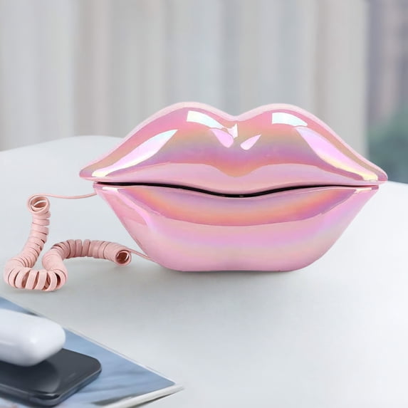 PPLoney Red Lips Telephone - Unique Design, Clear Sound Quality, Stylish Home Decor