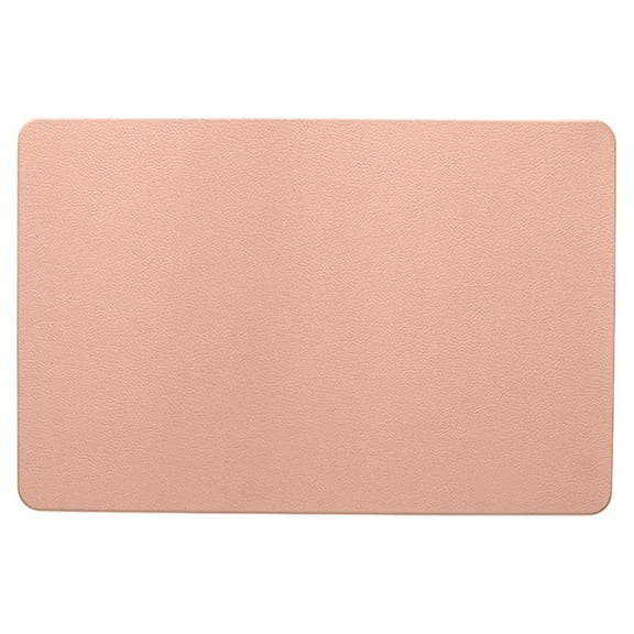 PPLoney Round Faux Leather Placemats - Solid Color Kitchen Table Mats, Easy to Clean, Non-Slip Insulation Pads for Dining, Parties, Thanksgiving, and Weddings - 45x30cm