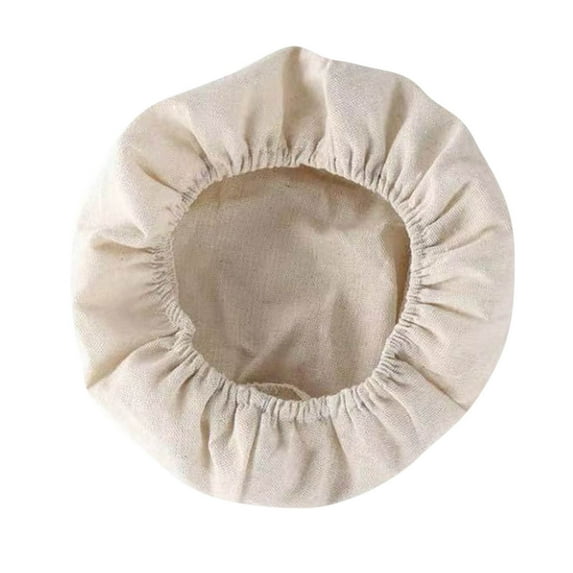 PPLoney Round Proofing Basket Cloth Liner for Sourdough Baking - Natural Rattan Bread Basket Cover, Reusable Flax Linen and Cotton Fabric, Easy to Clean Dough Liner