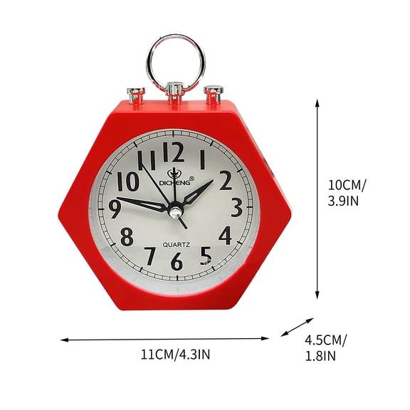 PPLoney Silent Mute Fashion Alarm Clock - Compact Wake-Up Clock for Students and Office Workers - Battery Operated, Stylish Design