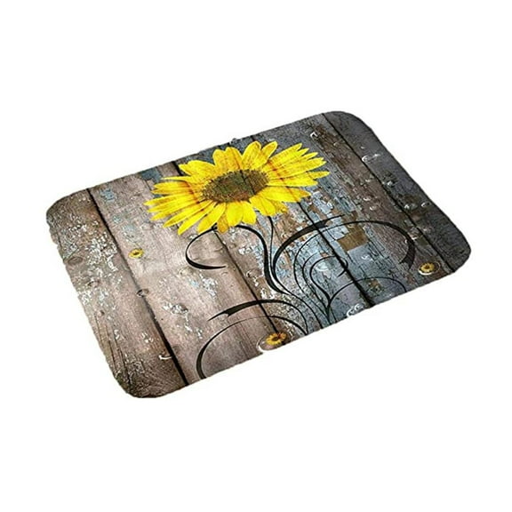 PPLoney Soft Non-Slip Sunflower Doormat Rug for Home, Comfortable Microfibre Floor Mat for Bathroom, Kitchen, Living Room, Stylish Anti-Slip Carpet Mat