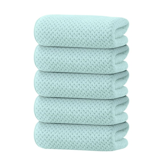 PPLoney Soft Velvet Pineapple Check Face Towel - Absorbent Thick Hand Towel for Bathing and Cleansing - Multi-functional and Durable Towel for Everyday Use - 5 Pack