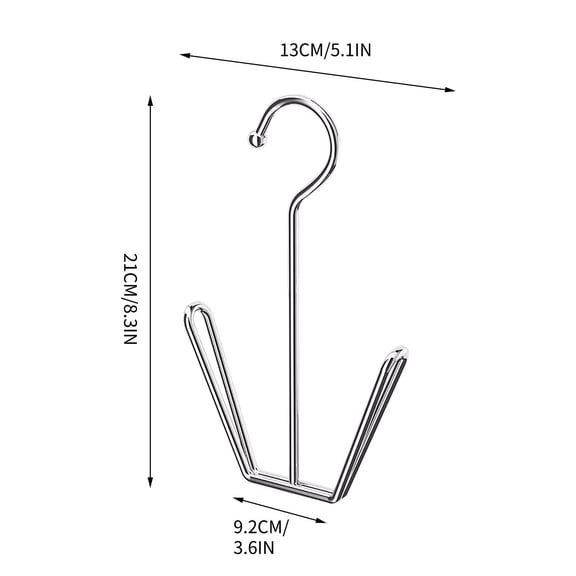 PPLoney Stainless Steel U-Shaped Shoe Drying Rack - Multifunctional Outdoor and Household Use, Windproof Hanging Hook for Slippers and Shoes