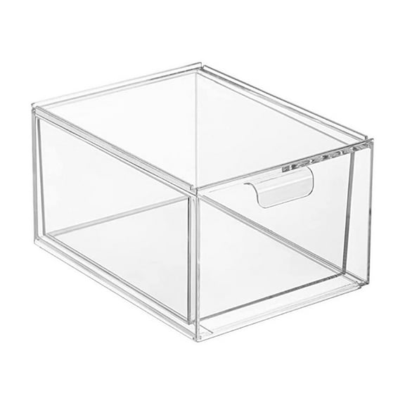 PPLoney Transparent Stackable Storage Drawer - Acrylic Organizer for Bathroom, Cosmetics, Masks, and Miscellaneous Items - Large Capacity Storage Cabinet (20x15.3x11.3cm)