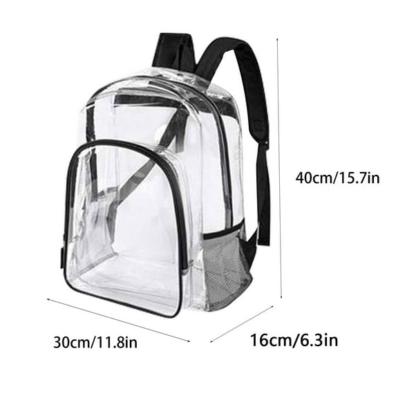 PPLoney Transparent Stadium Backpack for Concerts, Sports Events, Festivals & Beach Activities - Durable Clear Bag with Multi Pockets for Daily Use