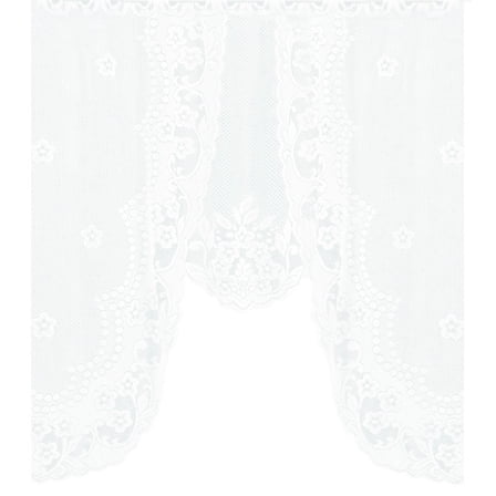 PPLoney Vintage Lace Coffee Window Curtain for Kitchen and Living Room - Elegant Half Shading Door and Window Drapes - Romantic Home Decor