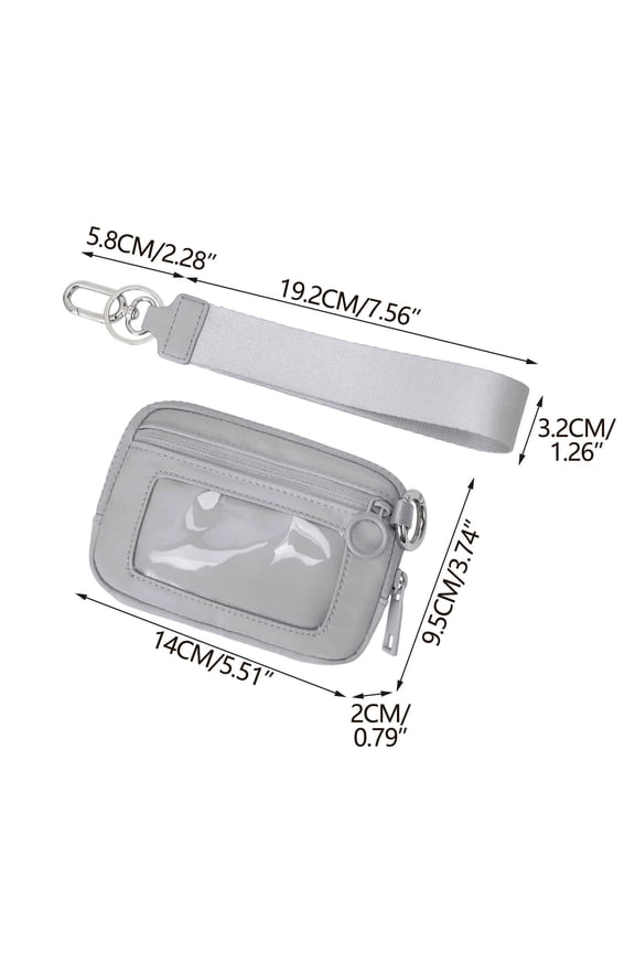 Waterproof Portable Wristlet Pouch with Clear Card Slot - Ideal for Travel and Outdoor Activities