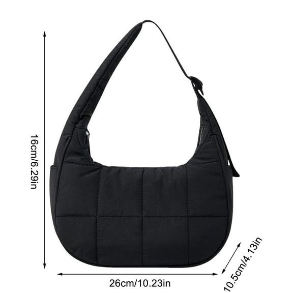 PPLoney Women's Nylon Shoulder Bag - Adjustable Strap Purse with Zipper Closure and Multiple Pockets for Daily Essentials - Fashionable Small Handbag