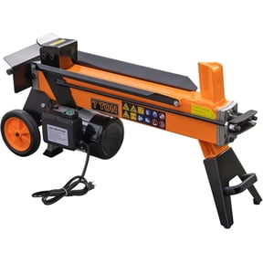 PPOLB 7 Ton Electric Log Splitter, Portable Hydraulic Firewood Splitting with 15Amp Motor for Home Heating & Outdoor Use, Compact Horizontal Power Wood Splitters Machine for Backyard, Garage, Cabin-O