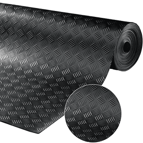 PPOSFPH Garage Floor Mat Rolls, 3mm Anti-Slip Rubber Flooring Roll for Basement, Under Car, Workshop, Truck, 16.5' x 3.3'