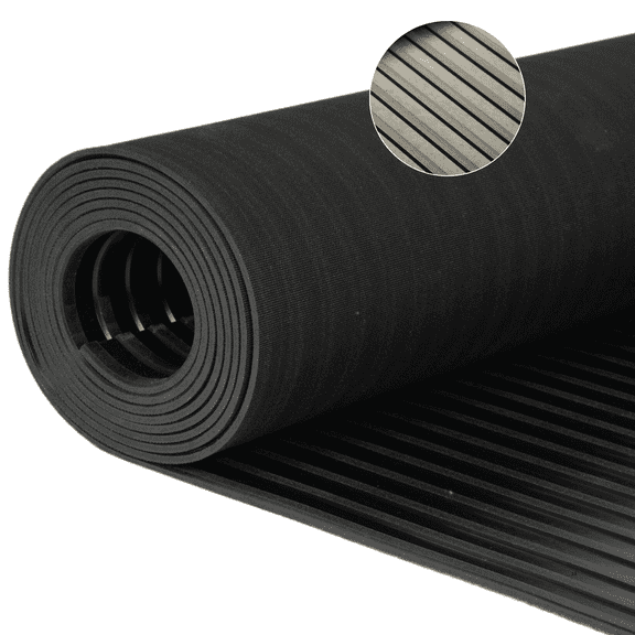 PPOSFPH Outdoor Rubber Mat, 3.3' x 9.8' Non-Slip Garage Floor Mats, Rubber Flooring Roll for Ramp Basement Lab Deck Floor Protection