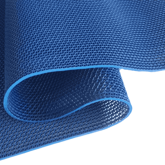 PPOSFPH Drainage Mat, 3 x 16.4Ft Non-Slip Pool Mat for Wet Areas, Blue