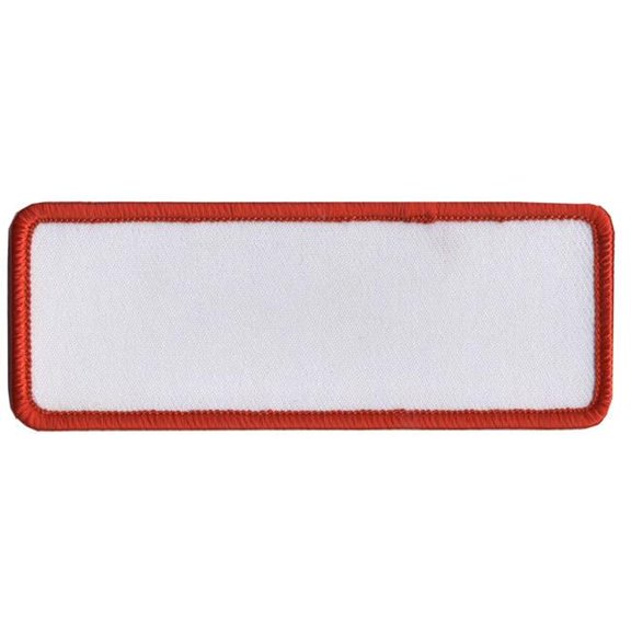 PPP1006 4 x 1.5 in. Blank with Trim Patch - White & Red