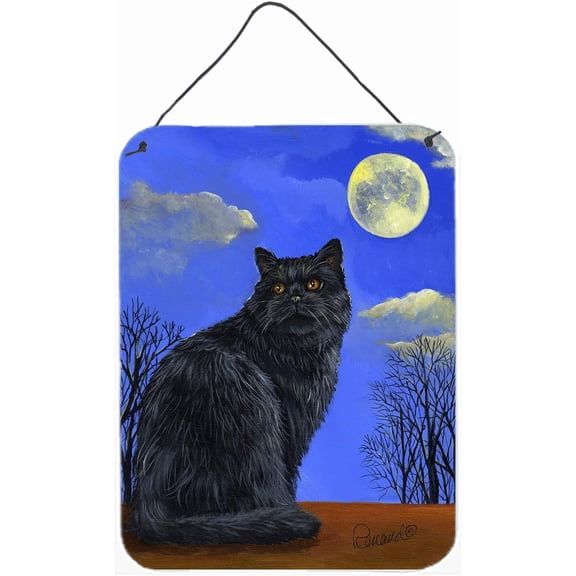 PPP3142DS1216 Black Cat Hocus Pocus Halloween Wall or Door Hanging Prints Aluminum Metal Sign Kitchen Wall Bar Bathroom Plaque Home Decor Front Door Plaque, 12x16, Multicolor