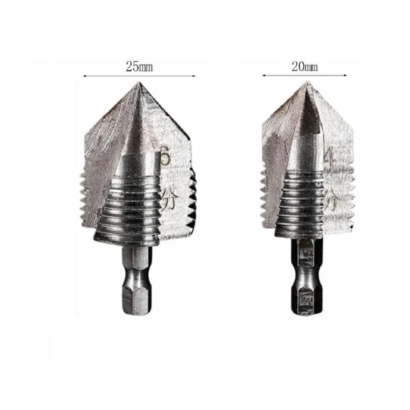 PPR Lifting Drill Bit Hexagon Shank Water Pipe Internal Thread Expander 20/25mm