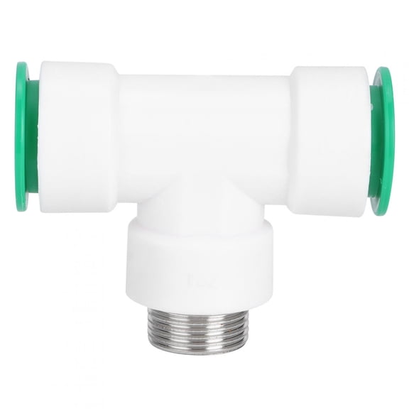 PPR Plastic Water Pipe Tee Connector Adapter Pipeline Connection Fittings Accessories32x1in Male Thread Tee Connector