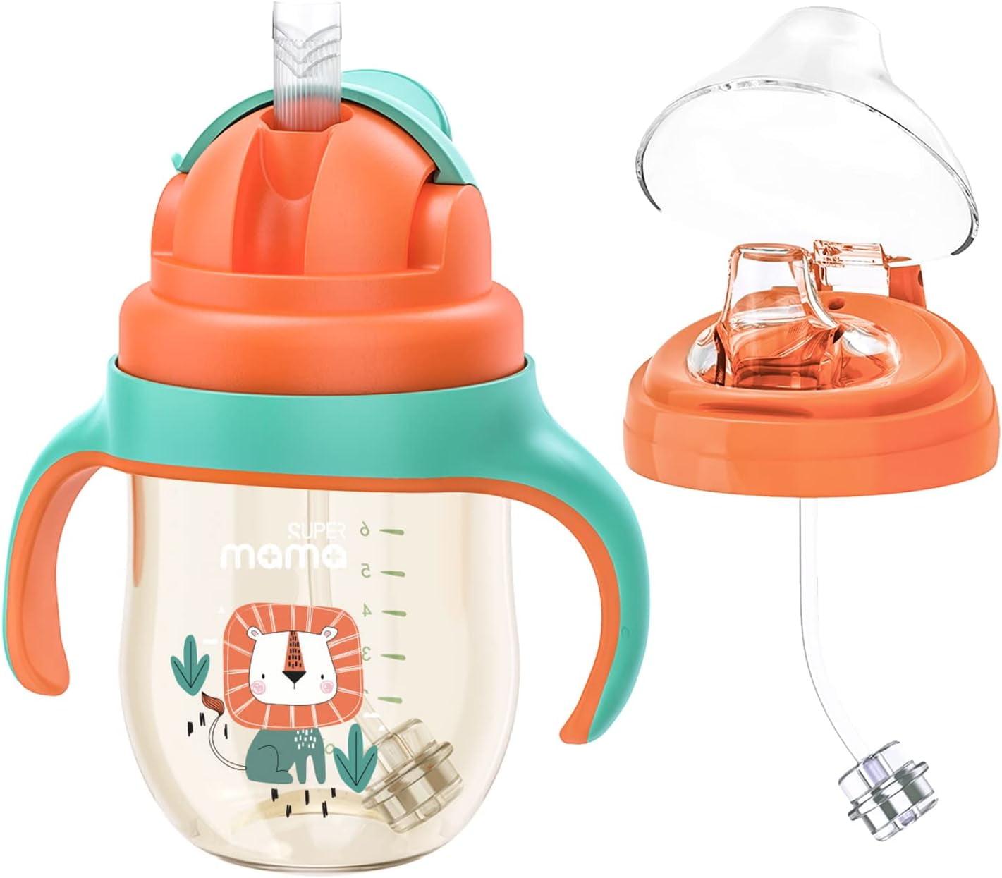 PPSU Sippy Cups for 1+ Year Old No Spill Weighted Straw Leak