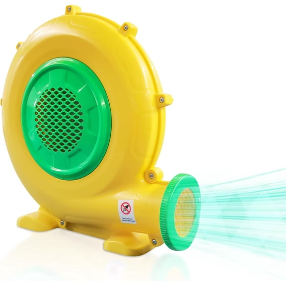 PPXIA Bounce House Blower, 370W 0.5HP Portable Air Blower Fan Pump with Double-Sided Fan Blade, Strong Wind & Heat Dissipation Design for Bouncy Castle, Jumper, Water Slide, Jump Arch and Inflatables