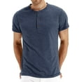 thumbnail image 1 of PPYOUNG Mens Fashion Casual Front Placket Basic Short Sleeve Henley T-Shirts XL, 1 of 5