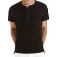 thumbnail image 1 of PPYOUNG Mens Fashion Casual Front Placket Basic Short Sleeve Henley T-Shirts XL, 1 of 5