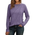thumbnail image 1 of PPYOUNG Top for Womens Long Sleeve Casual Shirts Tunic Tops to Wear with Leggings Crew Neck Blouses, 1 of 4