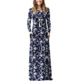 thumbnail image 1 of PPYOUNG Women Long Sleeve Loose Plain Maxi Pockets Dresses Casual Long Dresses, 1 of 3