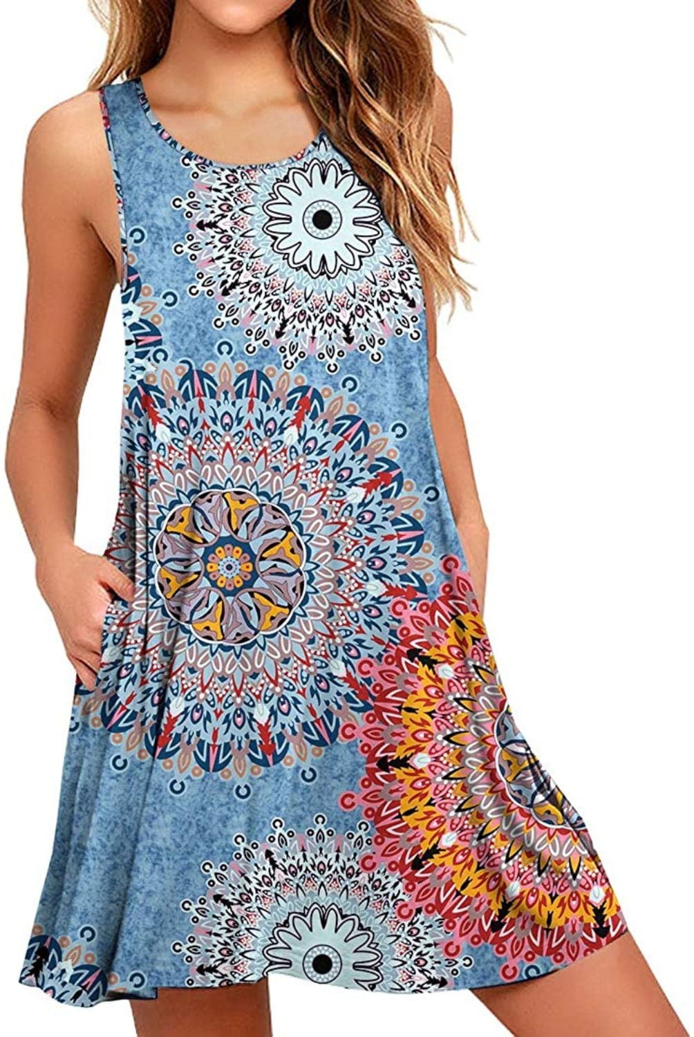 PPYOUNG Women Summer Casual Swing TShirt Dresses Beach Cover up Loose