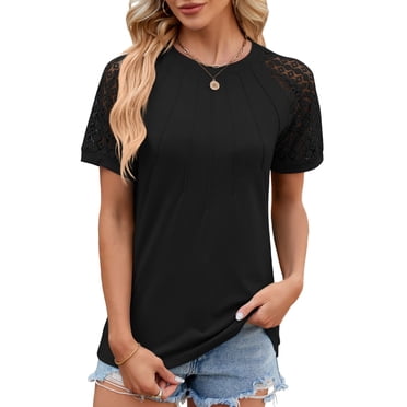 Viracy Women's Plus Size Summer Top - V Neck Zip Up, Lightweight Short Sleeve Blouse