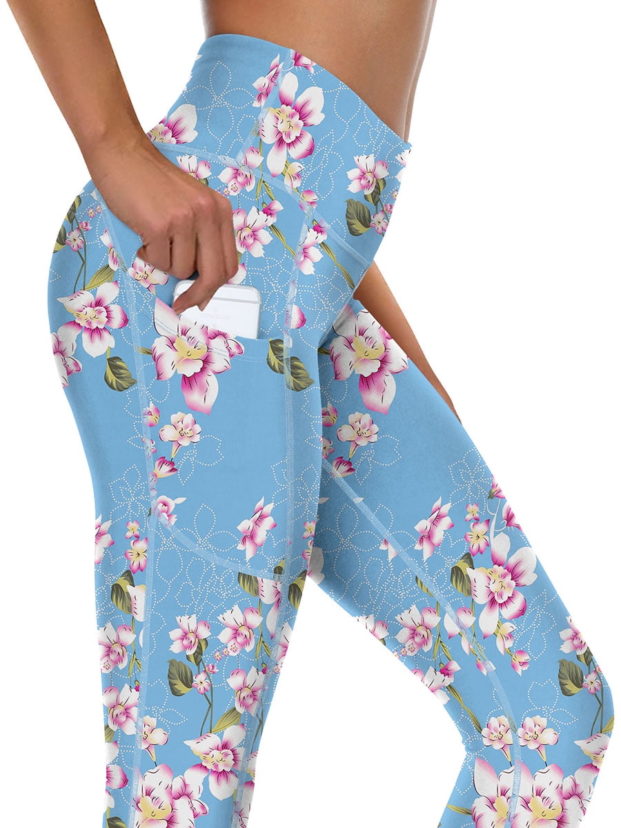 PPYOUNG Yoga Pants for Women with Pockets High Waisted Leggings
