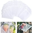 thumbnail image 1 of PPgejGEK 100pc Solid Color Transparent Mesh Bag Bird Proof Fruit Protection Drawstring Jewelry Storage Bags, 1 of 9