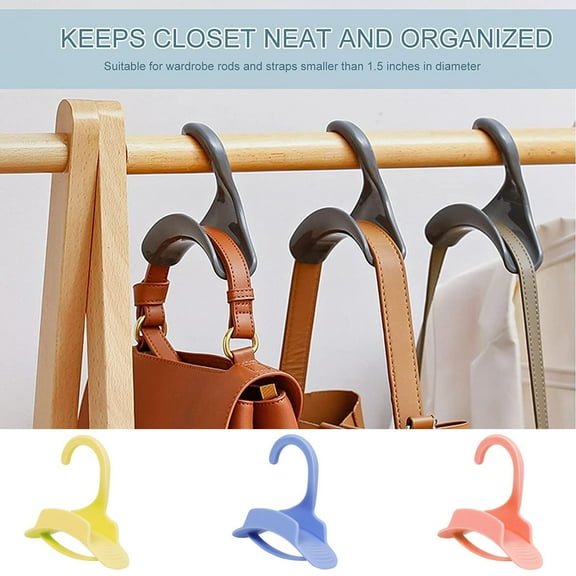 PPgejGEK 15kg Bearing Clothes Hanger Space Saving Closet Organizer Multifunctional Handbag Crossbody Bag Anti-Deformation Hanger Wardrobe Storage Hook for Purse Scarf Belt Accessories