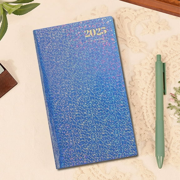 PPgejGEK 2024-2025 Weekly Planner Notebook, 18x11cm/7x4.3in Portable Leather Diary with Color Options, Holiday Gift School Schedule Book Appointment Journal