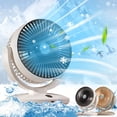 thumbnail image 1 of PPgejGEK 2025 Desktop Air Circulation Fan with Warm Air Function USB Rechargeable for Bedroom Dormitory Small Space White White Gold, 1 of 9