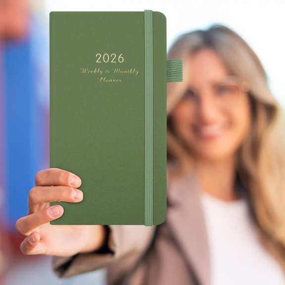 PPgejGEK 2026 Diary with Elastic Bands Plan Notebook Bound Book, Size Not Specified, Versatile for Goal Setting Journaling or Daily Reflection Includes Secure Closure