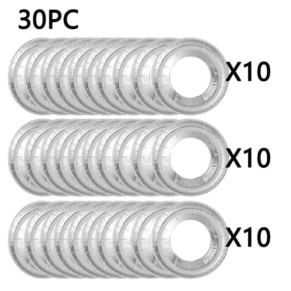 PPgejGEK 20PC Circular Thickened Gas Stove Oil Proof Pads, Non Stick Burner Cover Protection Sticker Kitchen Aluminum Foil Liners, 9.05-Inch Diameter Easy Clean Heat Resistant Mat