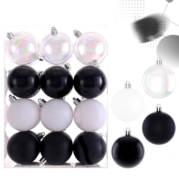 PPgejGEK 24pc Xmas Decors 6CM Transparent Electroplating Plastic Holiday Pendant Xmas Tree Hanging Ball Xmas Ball Set Xmas Pendant Decor for Adorning the Xmas Tree and Bringing Festive Cheer