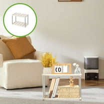 PPgejGEK 4-Tier Shelving Unit for Home Organization, 16.14x8.46x31.3 Inch Ventilated Storage Rack for pantry kitchen bathroom, Light Duty Metal and Plastic Shelf in Beige, Easy Assembly No Tools