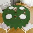 thumbnail image 1 of PPgejGEK 70 Inch Green Round Tablecloth - Nylon Spandex Stretch Table Cover for Home Dining Restaurant Holiday Party Decorations, 1 of 6