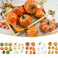 thumbnail image 1 of PPgejGEK 8 Pack Small Artificial Lifelike Cucurbit Fall Crop Mini Pumpkins, 24x23x8cm/9.45x9.06x3.15in, Plastic, White Beige Orange Yellow Green, for Thanksgiving Halloween Decoration, 1 of 9