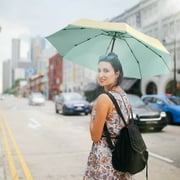 WWG 8-Rib Compact Travel Umbrella with Sunshade and Rain Protection, Windproof Fiberglass Frame, Automatic Open, Portable 5-Fold Design for Men and Women, Perfect for Outdoor Use