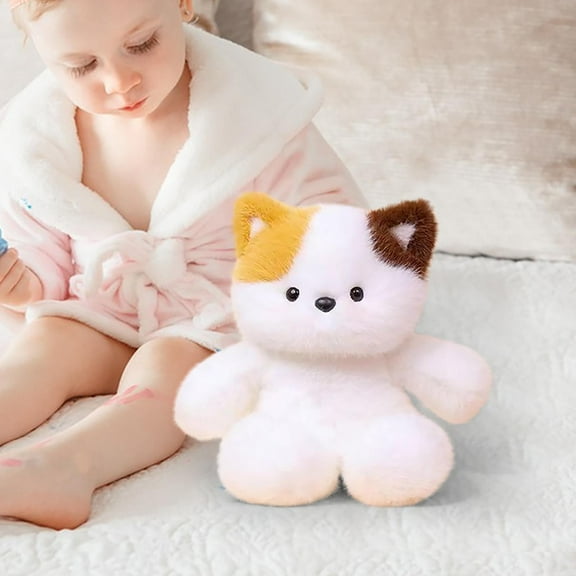 PPgejGEK Adorable Calico Cat Stuffed Animal Plush Toy Soft Fabric for Kids Hugging and Snuggling