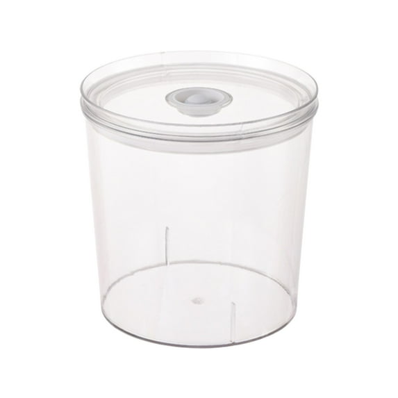 PPgejGEK Airtight Food Storage Bucket Transparent Moisture-Proof Display Bin for Snacks Groceries Pasta Flour Rice Stackable Thicken PET Household Organizer with Lid
