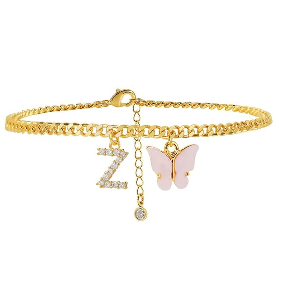 PPgejGEK Anklets for Women Waterproof Initial Beach Bracelets for Women 26 Letters Anklet Anklet Bracelets Beach Jewelry for Valentine's Day Mother's Day Christmas Birthday Gifts up to 65% off