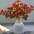 thumbnail image 1 of PPgejGEK Artificial Berries Red Fruit Simulation Stems 30-35cm/11.81-13.78in Foam Christmas Decoration for Home Kitchen Wedding Bouquets, 1 of 6