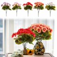 thumbnail image 1 of PPgejGEK Artificial Crabapple Flowers Silk Floral Arrangement 12.6in Home Hotel Decor Fake Green Plant Bouquet Wedding Centerpiece, 1 of 9