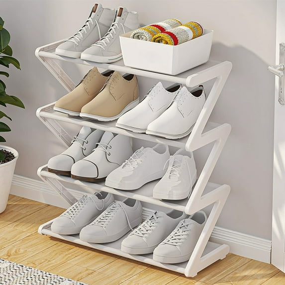 PPgejGEK Assembled Shoe Rack Home Doorway Rental Room Storage Shoe Cabinet Dormitory Economic Shoe Racks Shelves Foldable Plastic Organizer 16.5x7.28x19.4 Inches