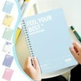 thumbnail image 1 of PPgejGEK B5 Ruled Spiral Notebook 9mm Grids 120 Pages Thickened Plastic Cover Writing Journal School Supply 10x7x0.39in, 1 of 9