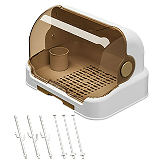 PPgejGEK Baby Bottle Drying Rack with Cover 31.5x25.5x25cm Organizer Box with Removable Drip Tray for Nursing and Countertop