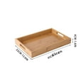 thumbnail image 1 of PPgejGEK Bamboo Serving Tray for Household Hotel Restaurant Use Tea Cup Bread Barbecue Platter Raised Edge Anti Spill Natural Wooden Tray Easy Clean Food Safe, 1 of 9