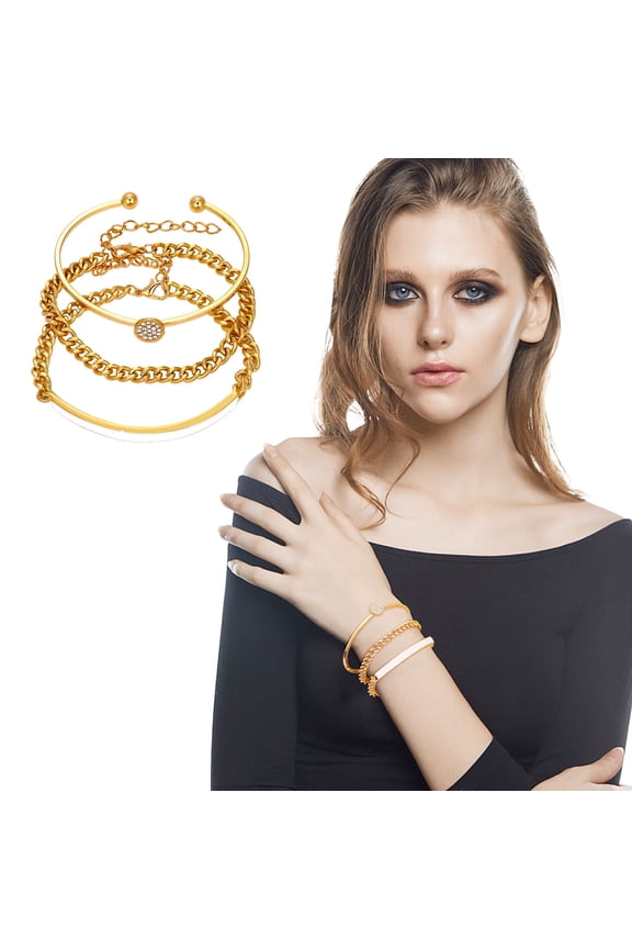 Bangle Bracelets for Women Fashion Casual Vintage Women's Bracelet Chain Jewelry Set Party Wedding Accessories for Valentine's Day Mother's Day Christmas Birthday Gifts Festival Gift